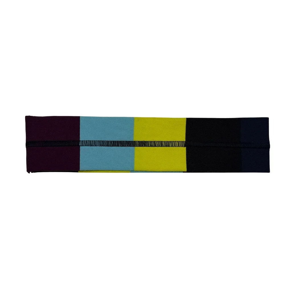 Lululemon Fly Away‎ Tamer Headband in Pow Stripe Split Pea